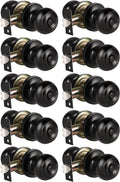 Privacy Door Knobs with Lock for Bedroom or Bathroom - Matte Black