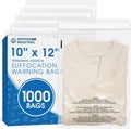 Self Seal Clear Poly Bags 10 in x 12 in (1000 Count) - Tamper Evident