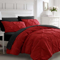 Ubauba 7pc Queen Comforter Set with Sheets - All Season Pintuck