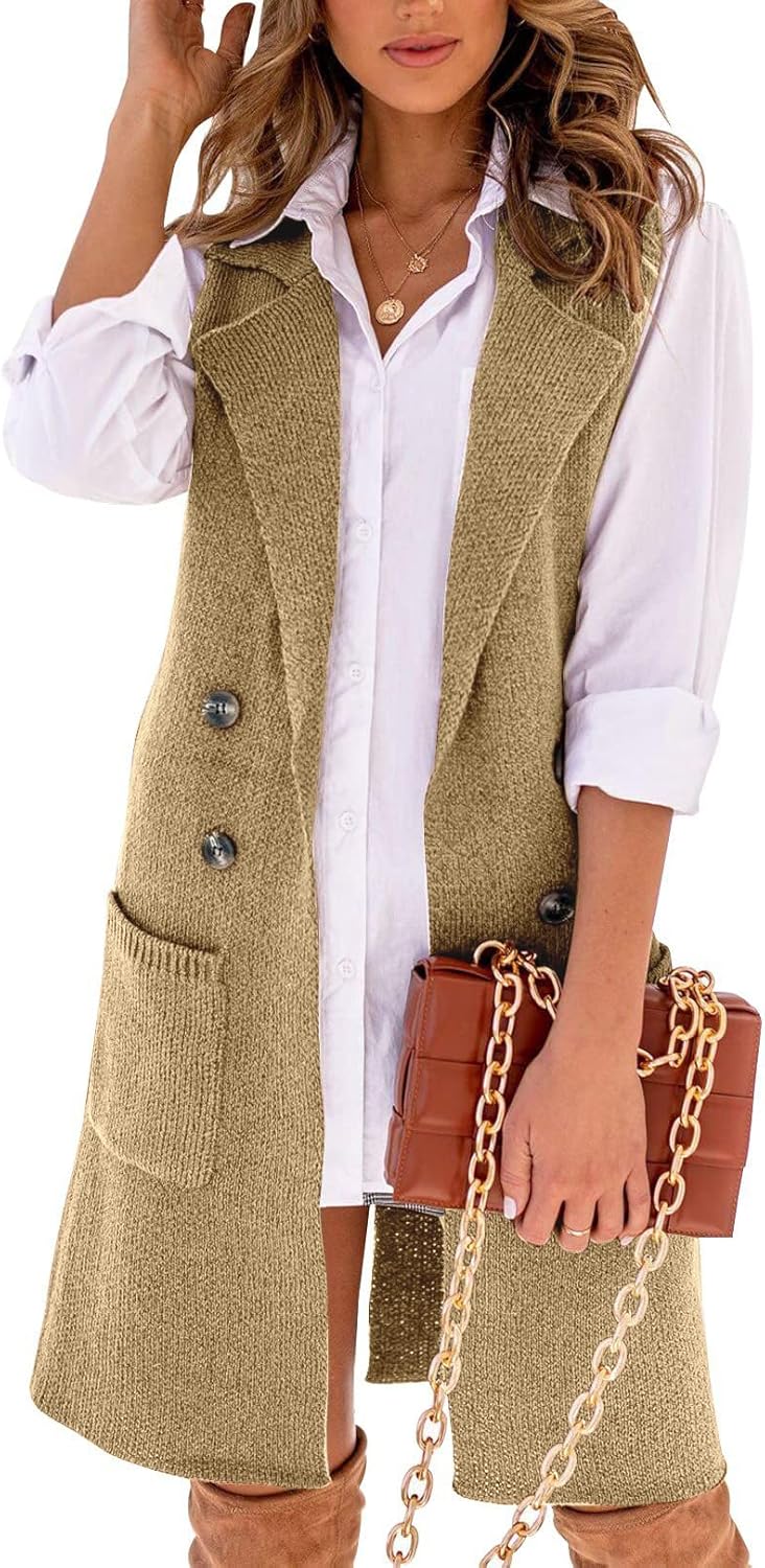 IDEALSANXUN Womens Long Sweater Vest for Fall and Winter Wear
