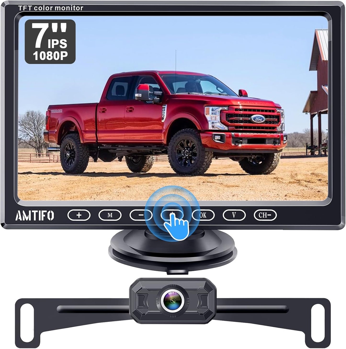 Wireless Backup Camera for Truck with 7-Inch Touch Monitor