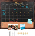 Chalkboard Calendar and Bulletin Combo Board - Magnetic Chalk Calendar