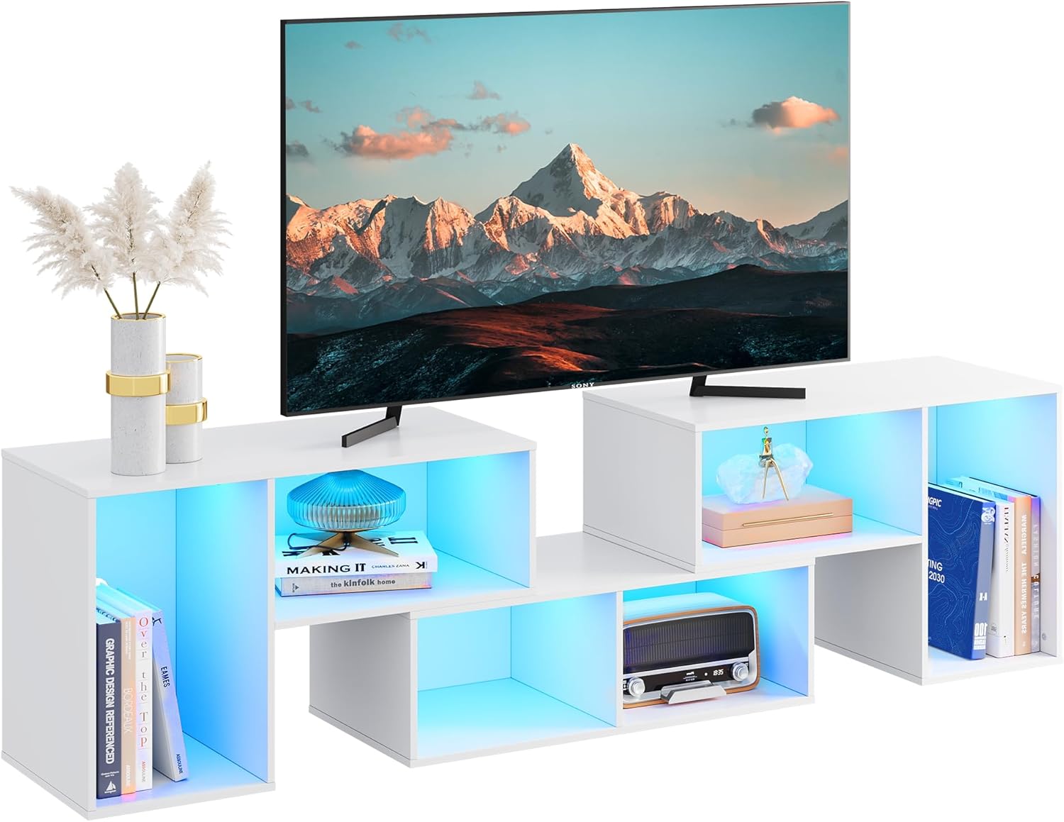 Deformable TV Stand + LED Strip - Modern!