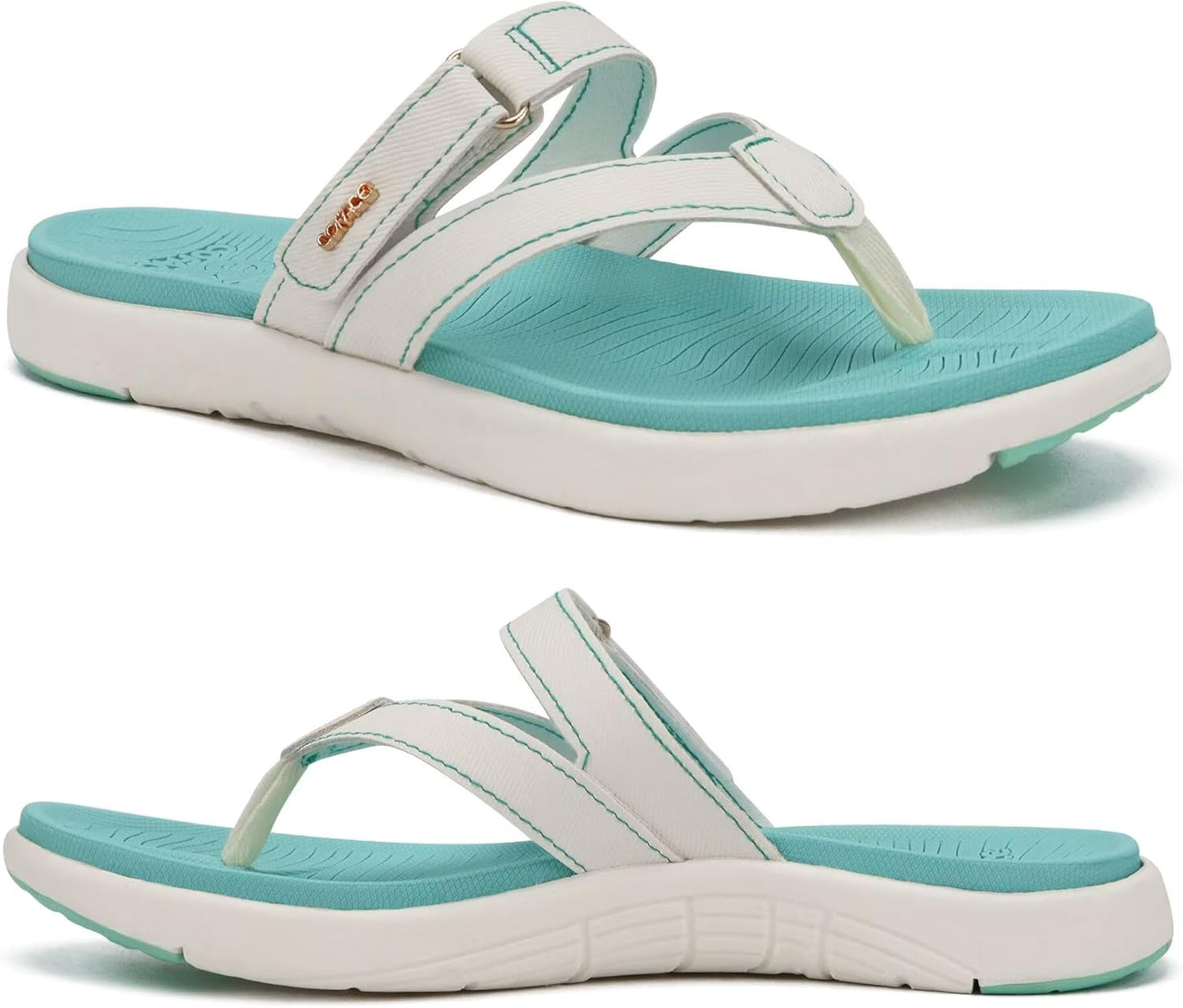 Womens Fashion Orthotic Flip Flops with Arch Support for Comfort