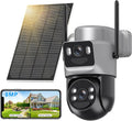 4K Solar Security Camera Wireless Outdoor - 360 PTZ Coverage
