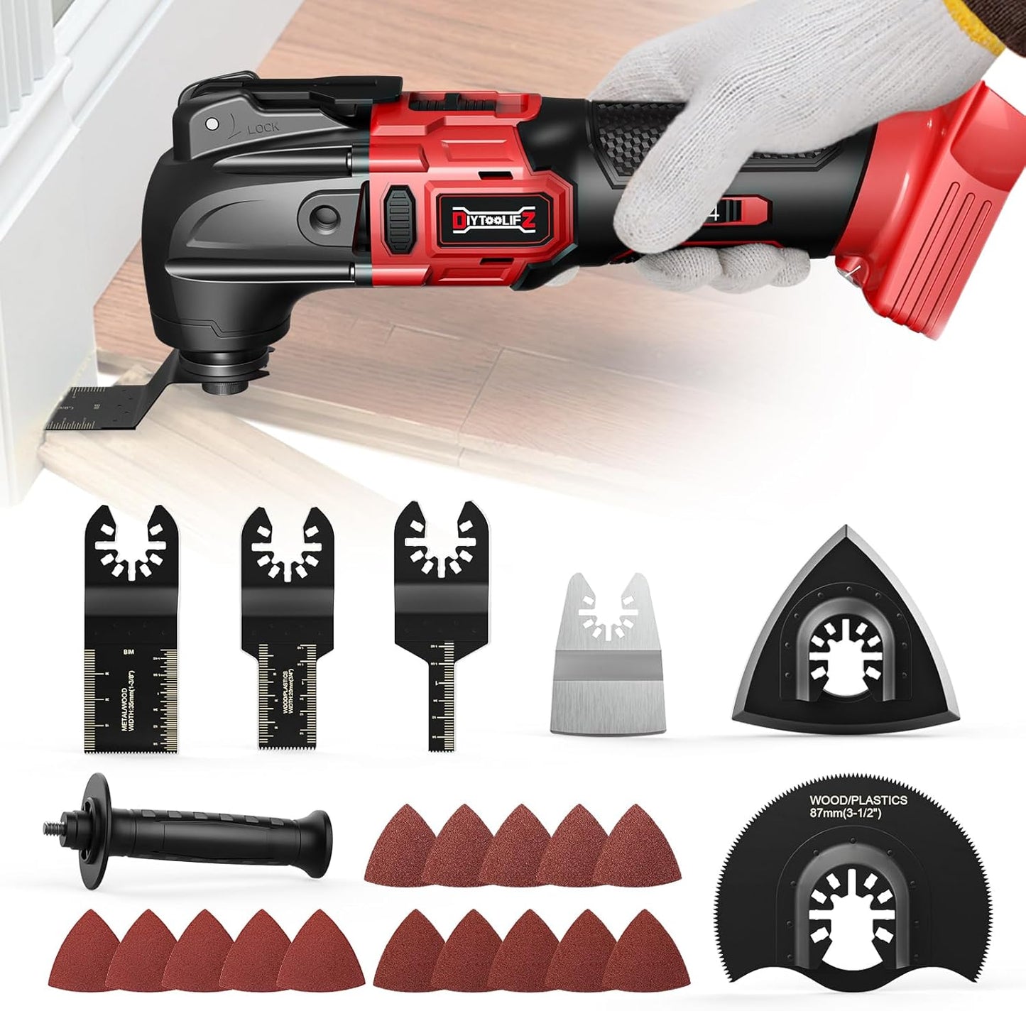 Cordless Oscillating Tool for Milwaukee 18V Battery - Versatile Kit