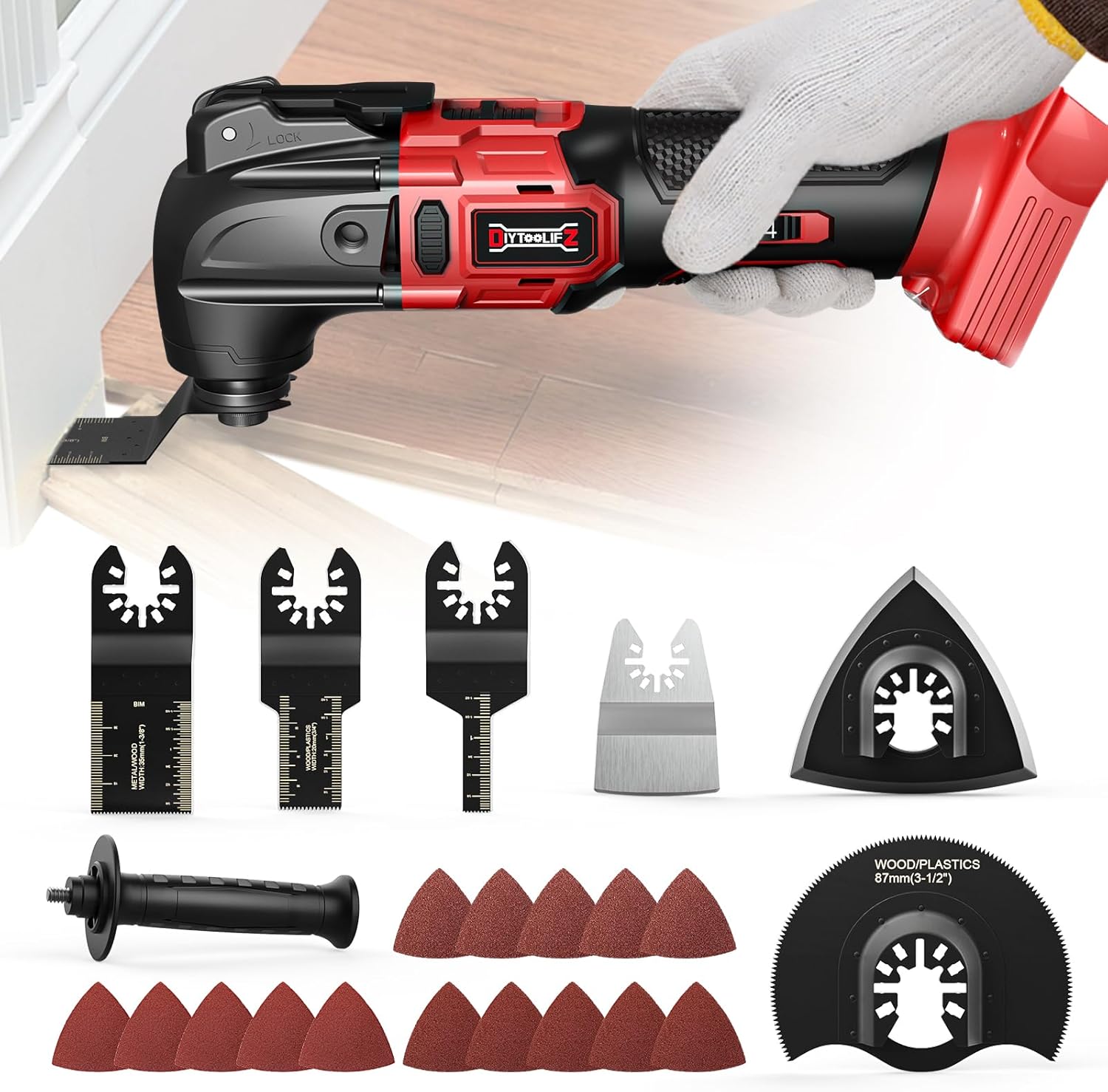 Cordless Oscillating Tool for Milwaukee 18V Battery - Versatile Kit