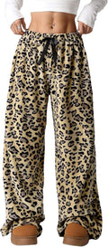 ZAFUL Women's Fuzzy Plush Pajama Pants - Warm Wide Leg (Style ZYMV)
