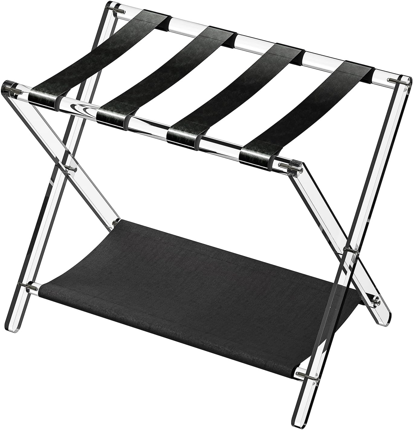 Acrylic Luggage Rack for Guest Room - Stylish & Space Saving