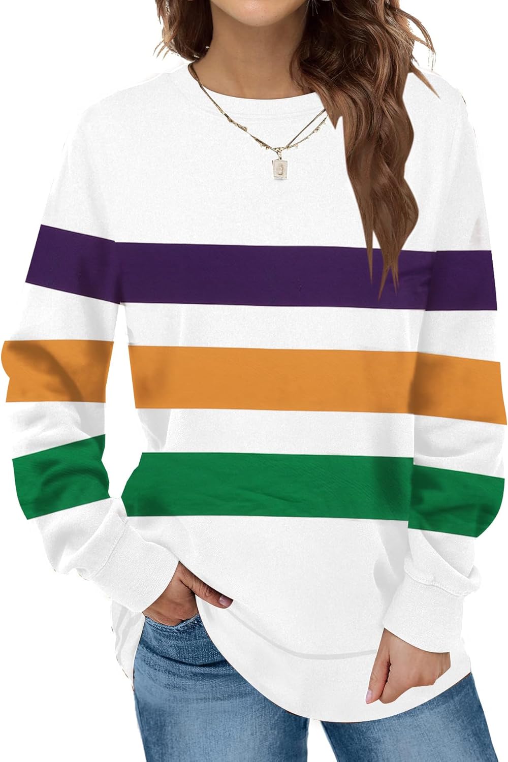 Mardi Gras Party Vibes Long Sleeve Tee