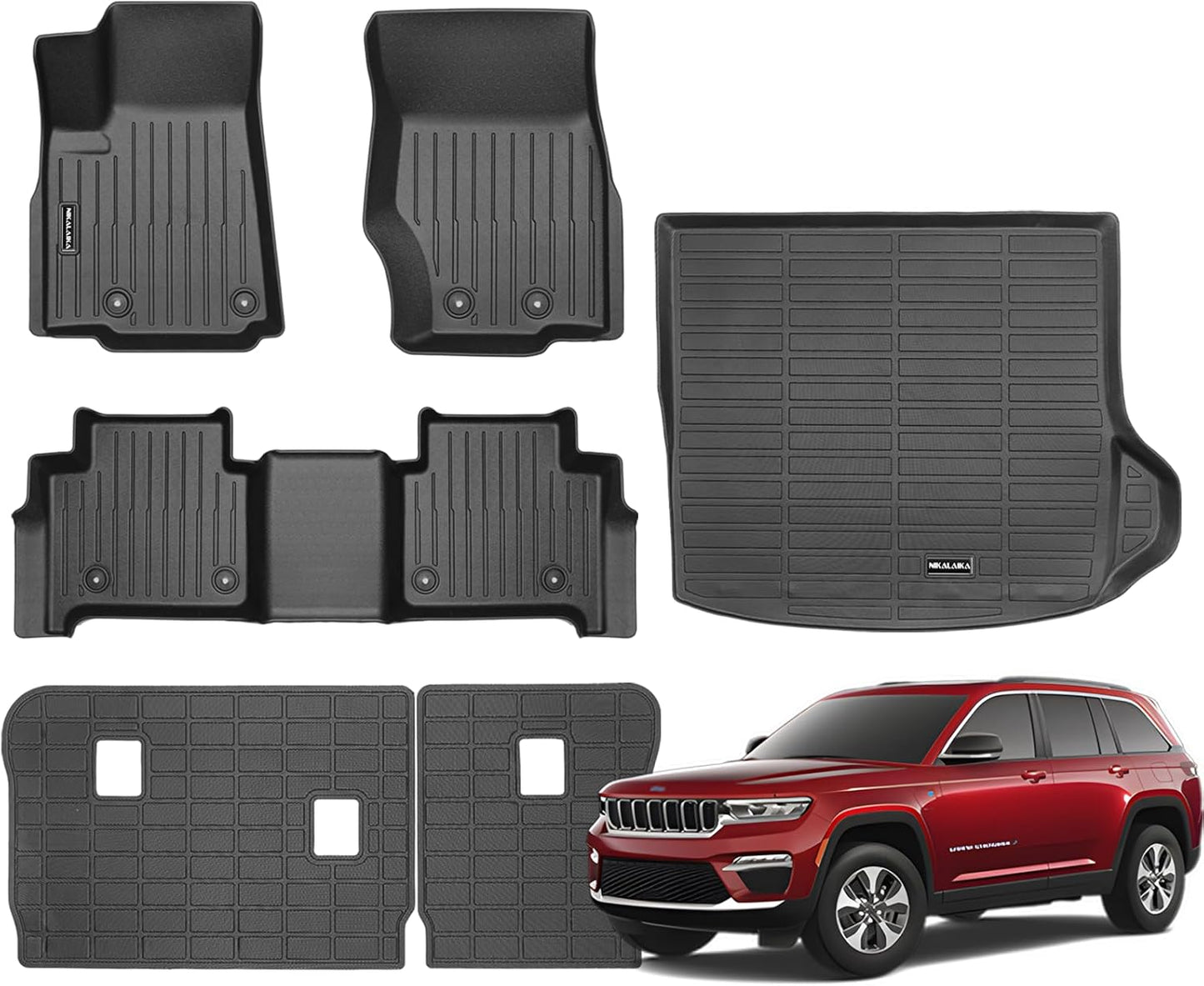 All Weather Floor Mats for 2022-2025 Jeep Grand Cherokee 5 Seat