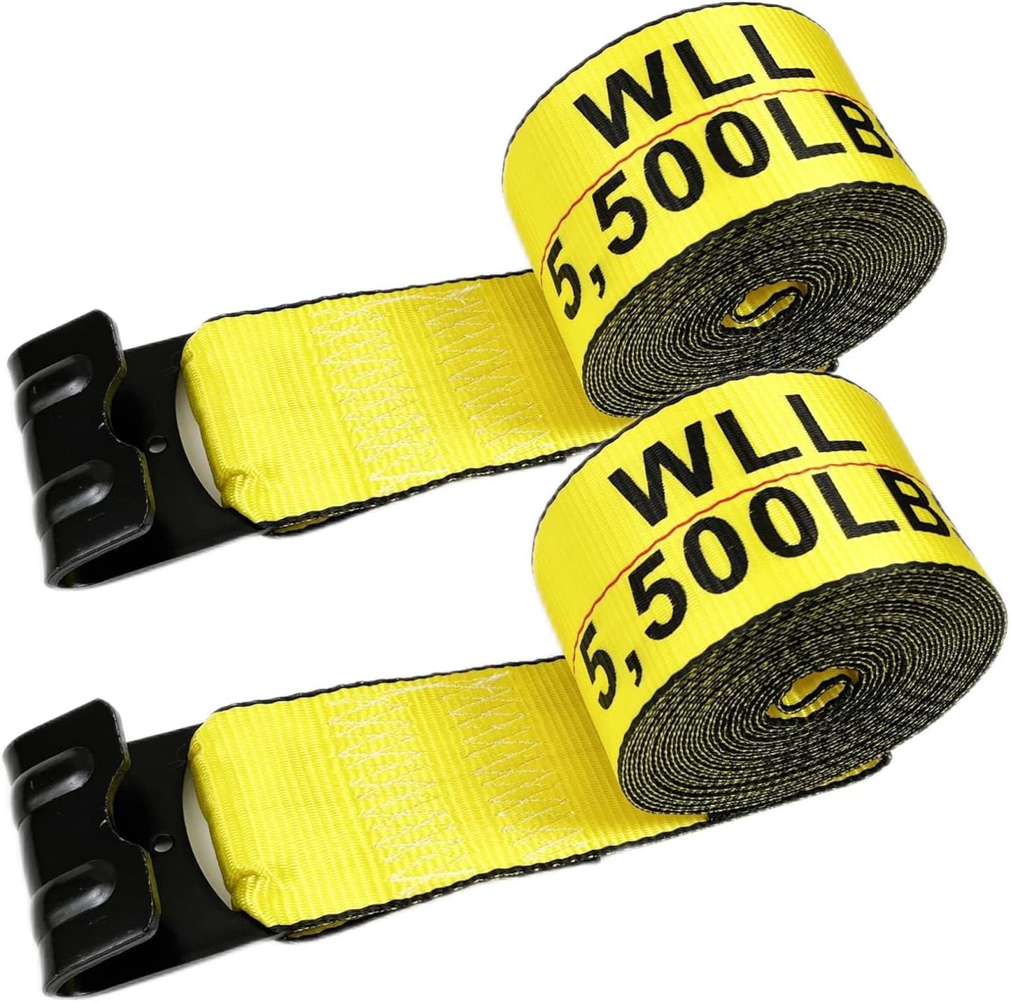 KJE Winch Straps 4 Inch x 30 Feet Heavy Duty Tie Down Set