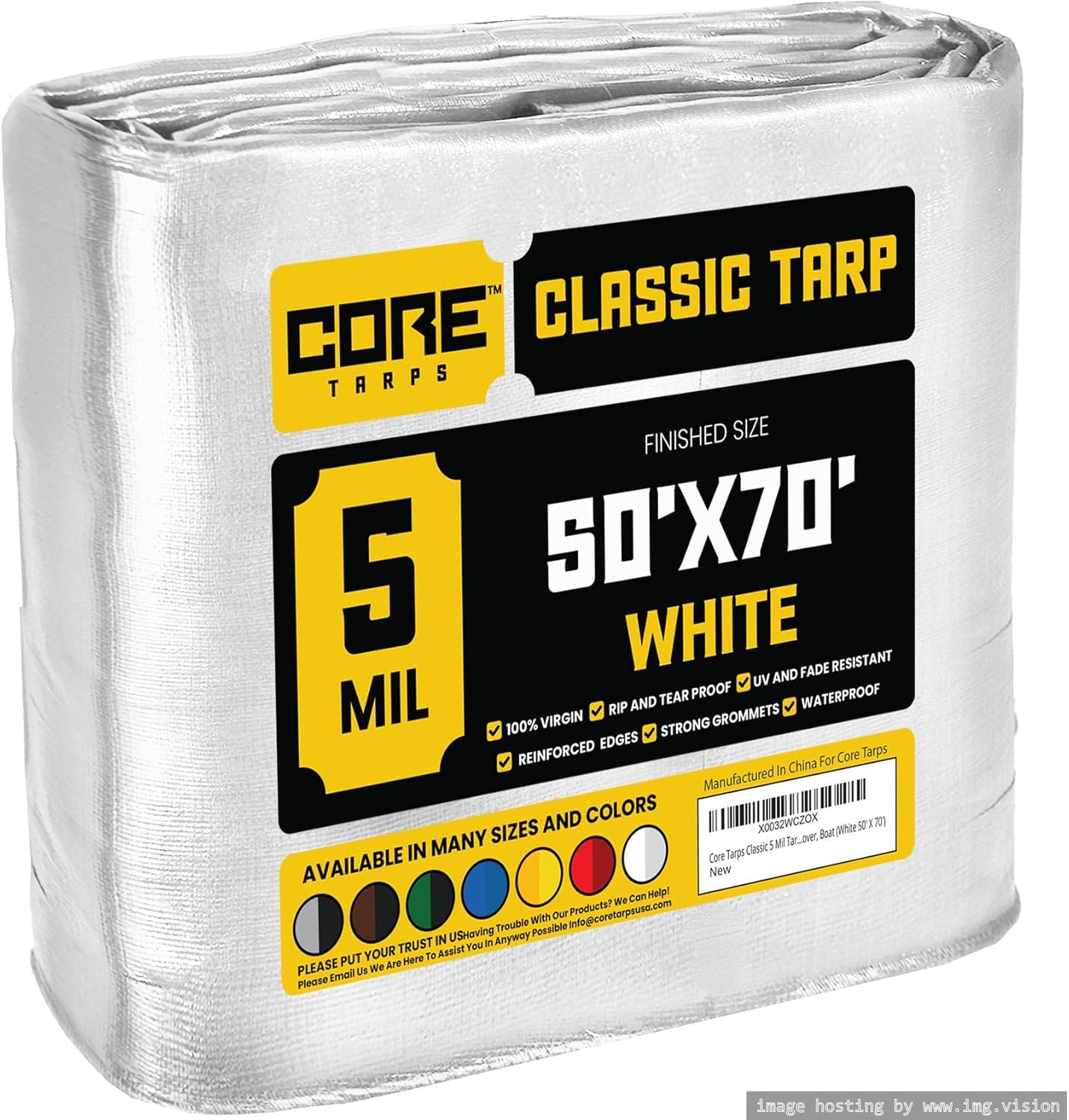 Core Tarps Classic 5 Mil Tarp Cover for All Weather Protection