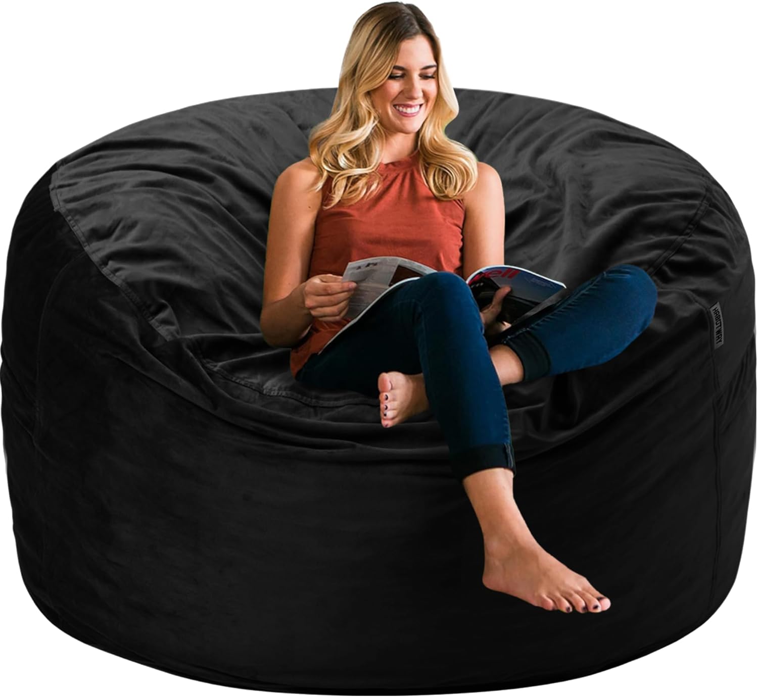 HABUTWAY Bean Bag Chair 3Ft Luxurious Velvet for Ultimate Comfort