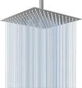 Voolan Rain Shower Head 12in Brushed Nickel - High Flow Hotel-Style