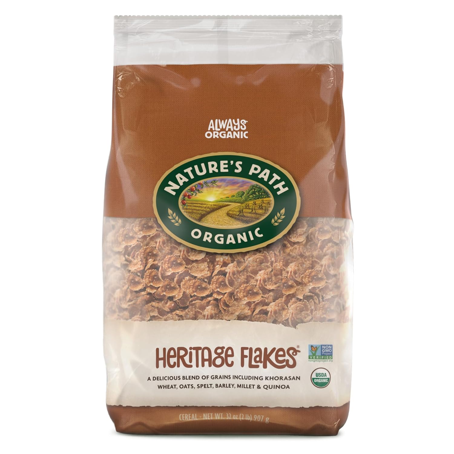 Nature's Path Organic Heritage Flakes Cereal - Nutritious Breakfast