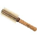 Blonde Bristles Cork Handle Round Boar Brush - For Fine Hair
