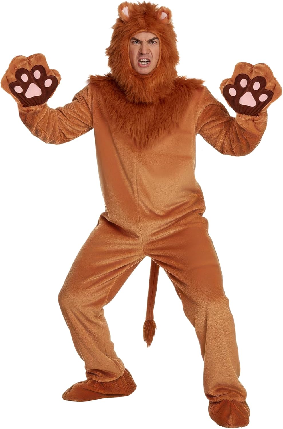 Adult Lion Costume for Men - Plush Safari Outfit for Parties
