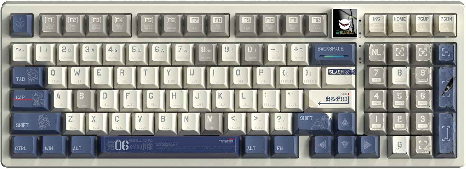 Gundam Keyboard with RGB Backlit and Ergonomic Design for Gamers