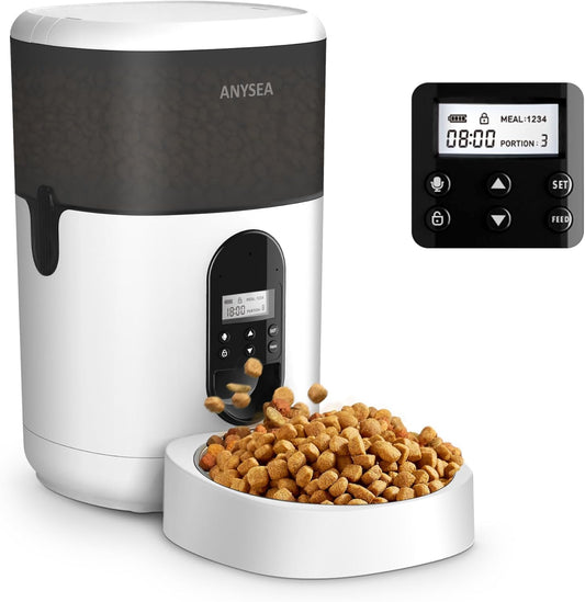 Anysea Smart Timed Cat Feeder: Easy Programmable Portion Control