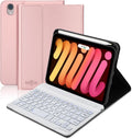 BORIYUAN iPad Mini 7th Keyboard Case - Slim Detachable Folio