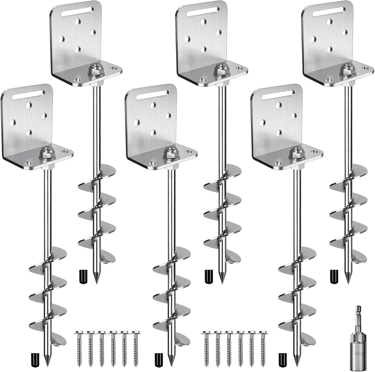 18in Ground Anchors Set for Trampolines, Sheds, and More