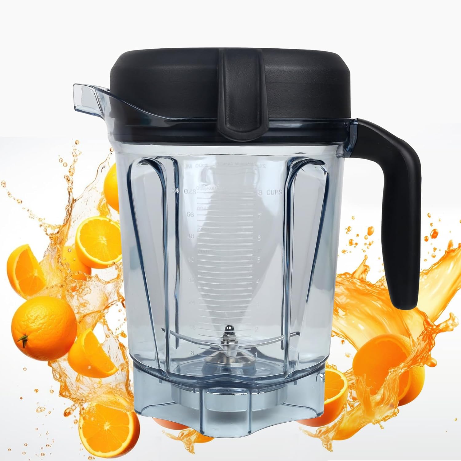 64oz Low-Profile Blender Pitcher for Vitamix - 3-Year Warranty