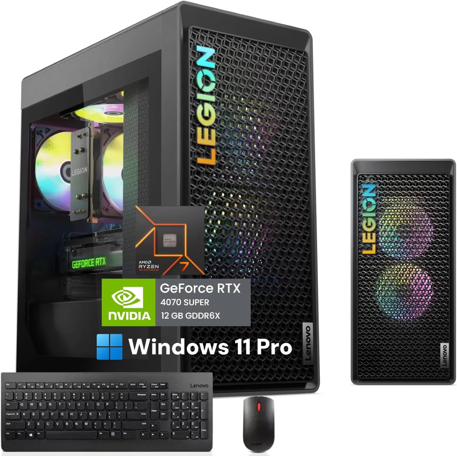 Lenovo Legion Tower 5 Gaming Desktop with Ryzen 7 and RTX 4070