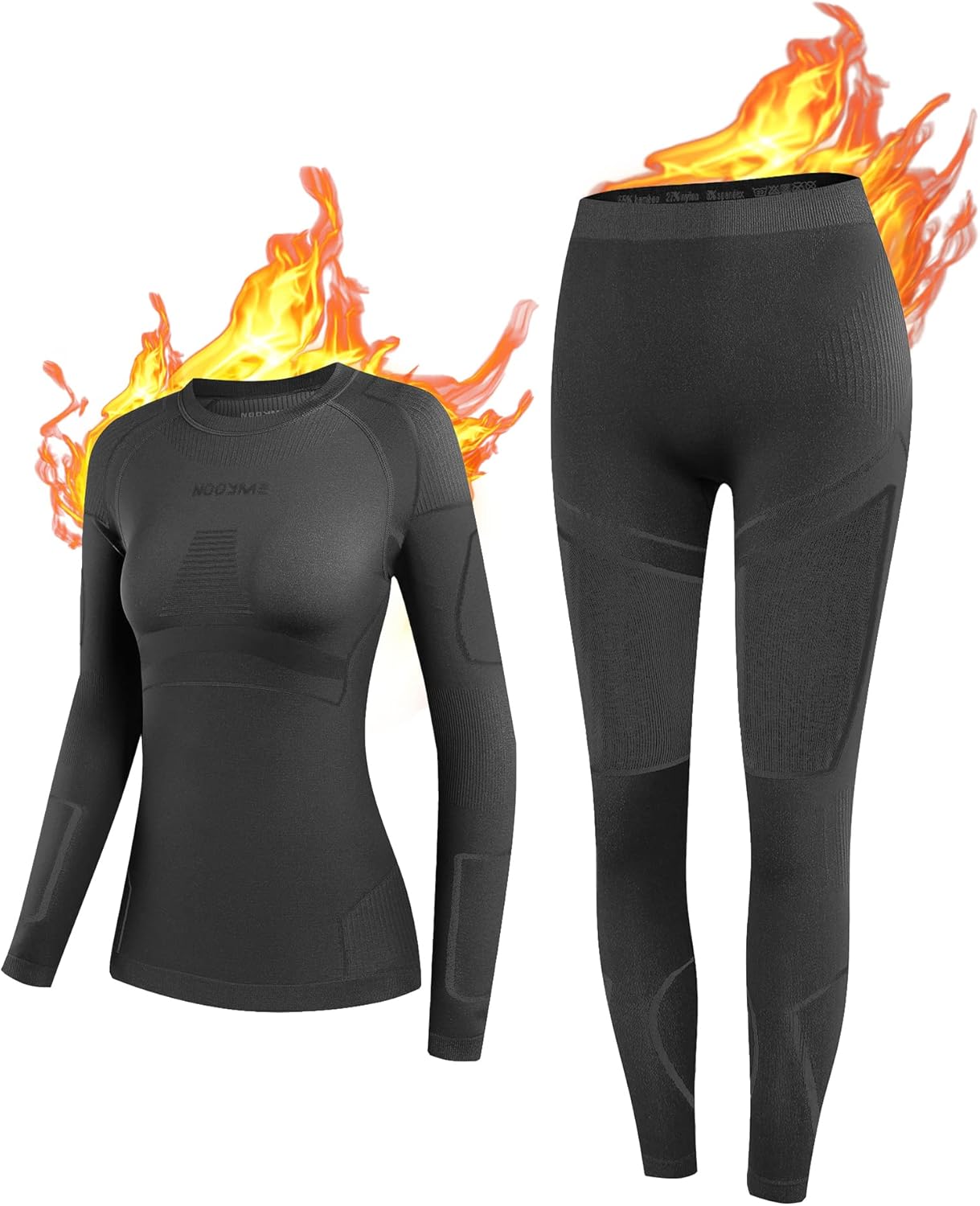 NOOYME Thermal Underwear for Women Long Johns Base Layer Cold Weather