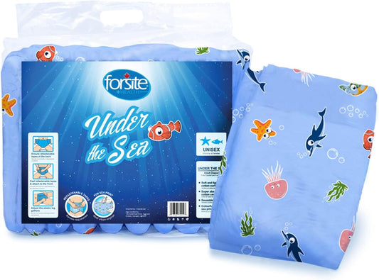 Forsite Nature's Escape Under The Sea Adult Diapers - Medium - Trial Pack/4