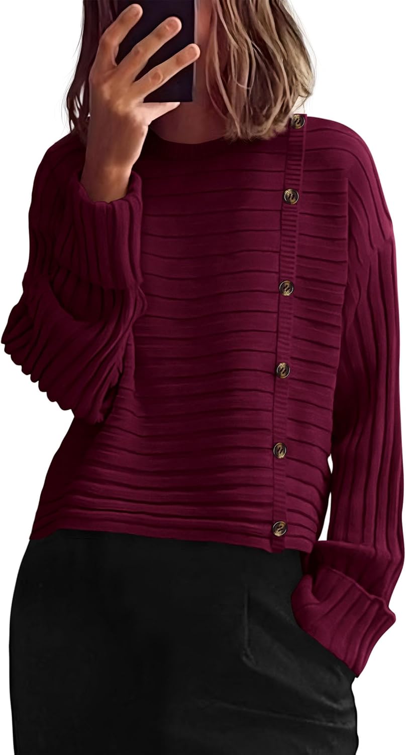 PRETTYGARDEN Womens Sweaters Casual Long Sleeve Knit Pullover