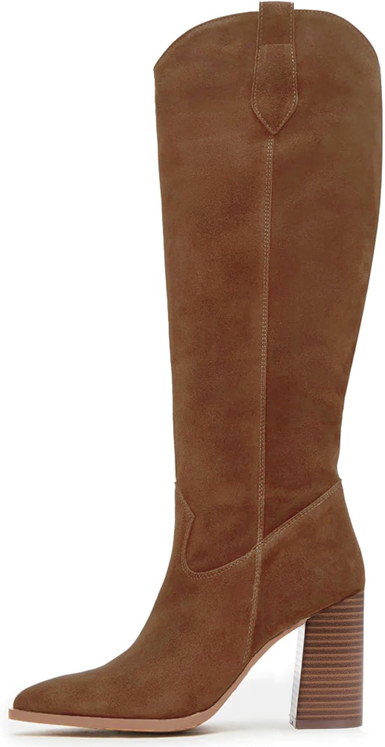 MeiLuSi Knee High Suede Boots for Women - Trendy Fall Fashion