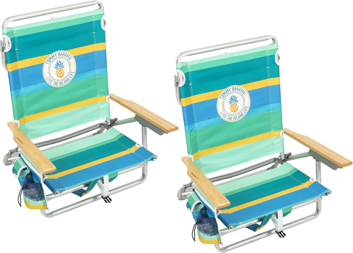 Tommy Bahama Lay Flat Beach Chair 2-Pack - Ultimate Tanning Comfort!
