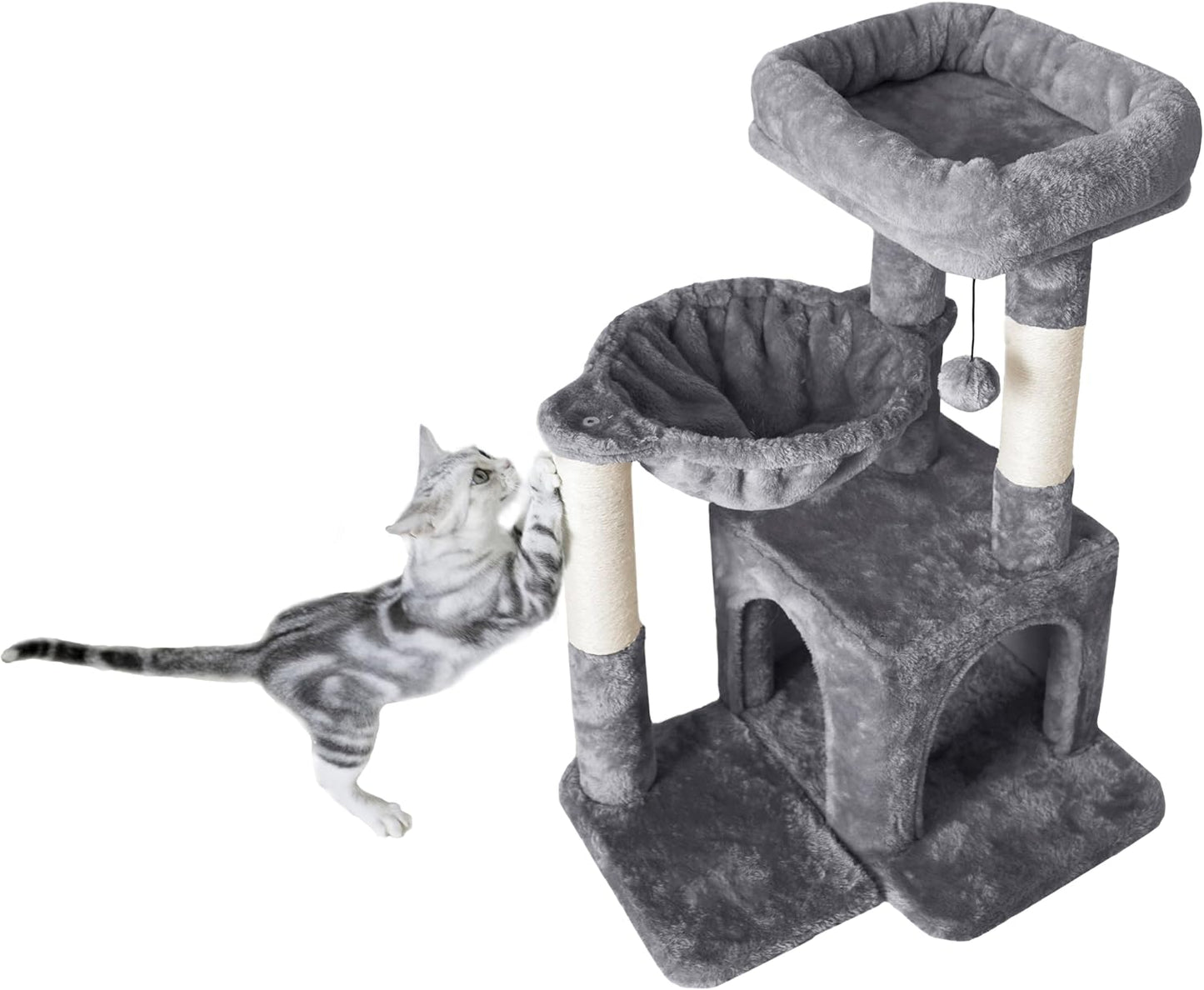 Pesofer Cactus Cat Tree: Small Cat Tower with Scratching Post