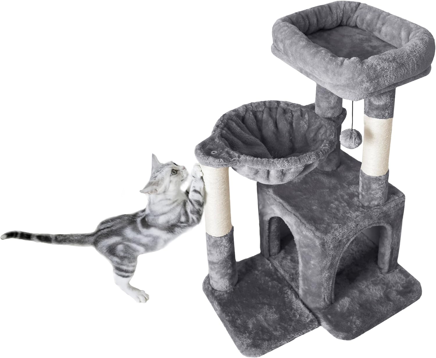 Pesofer Cactus Cat Tree: Small Cat Tower with Scratching Post