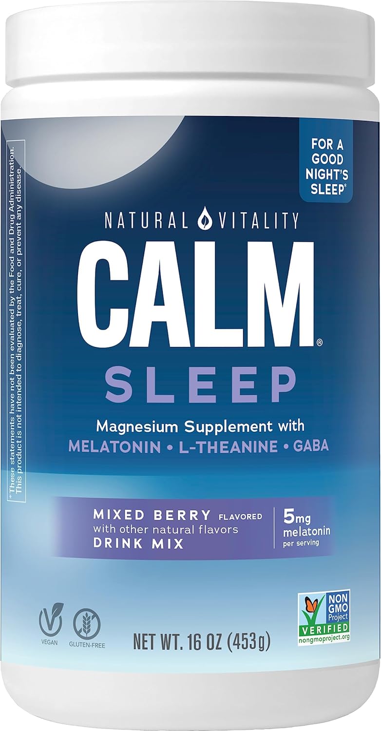 Natural Vitality Calm Sleep Drink Mix with Melatonin & Magnesium