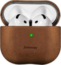 Belemay Vintage Leather AirPods 4 Case - MagSafe Compatible
