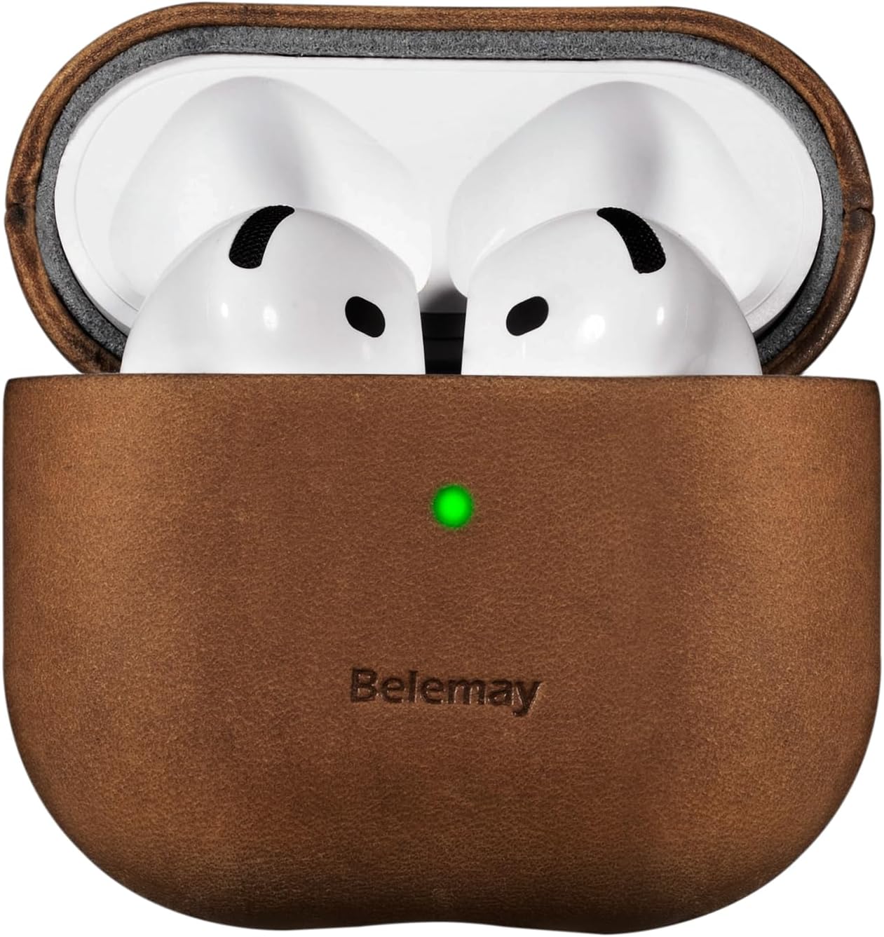 Belemay Vintage Leather AirPods 4 Case - MagSafe Compatible
