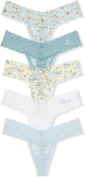 Victoria's Secret Women's Lace Thong Underwear 5-Pack - Supersoft Lace