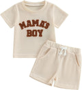 Kupretty Toddler Summer Clothing Set - Cute Embroidered Tee + Shorts