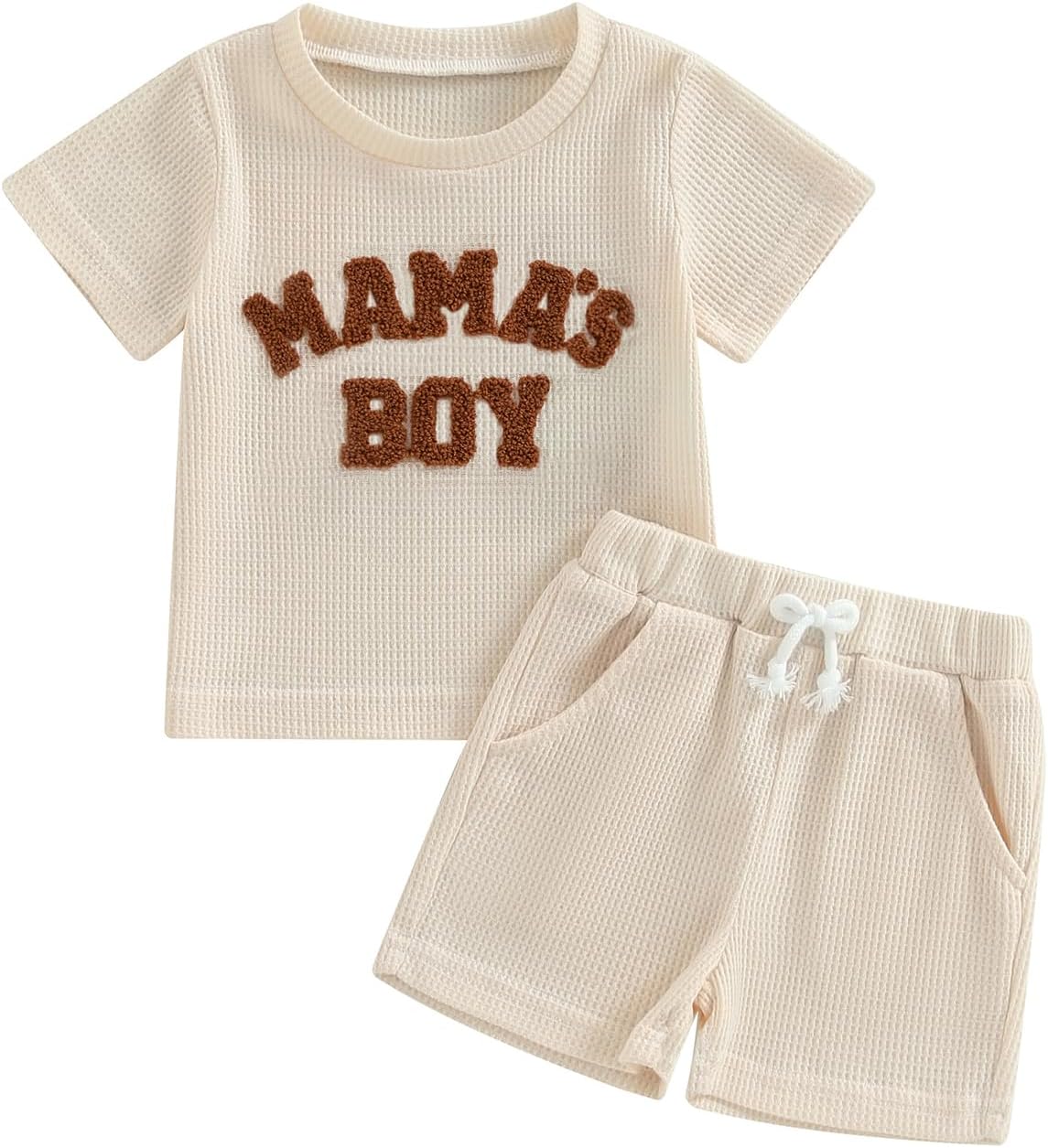 Kupretty Toddler Summer Clothing Set - Cute Embroidered Tee + Shorts