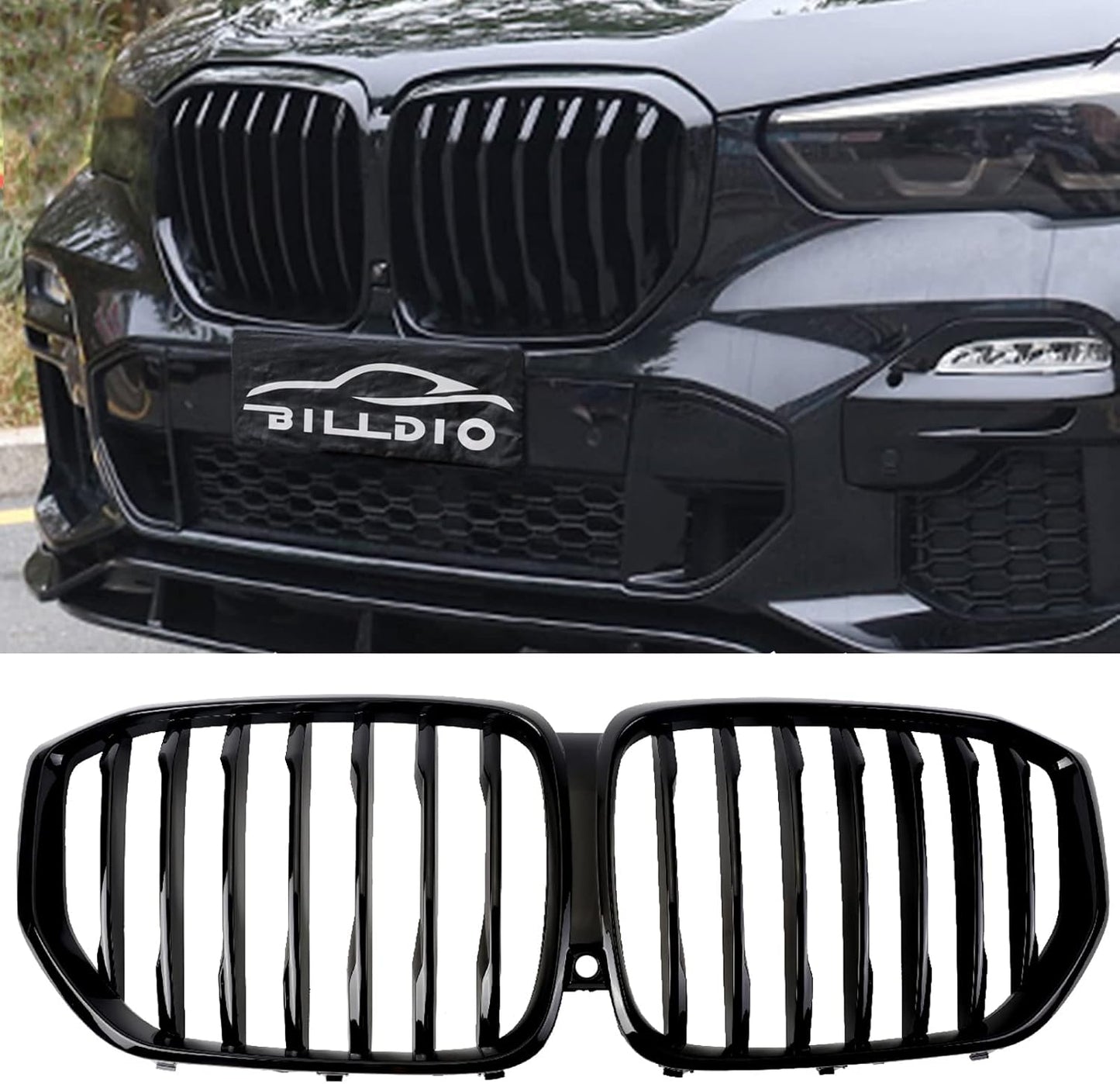 Front Grille Grill Single Slats for 2019-2023 X5 G05 Models
