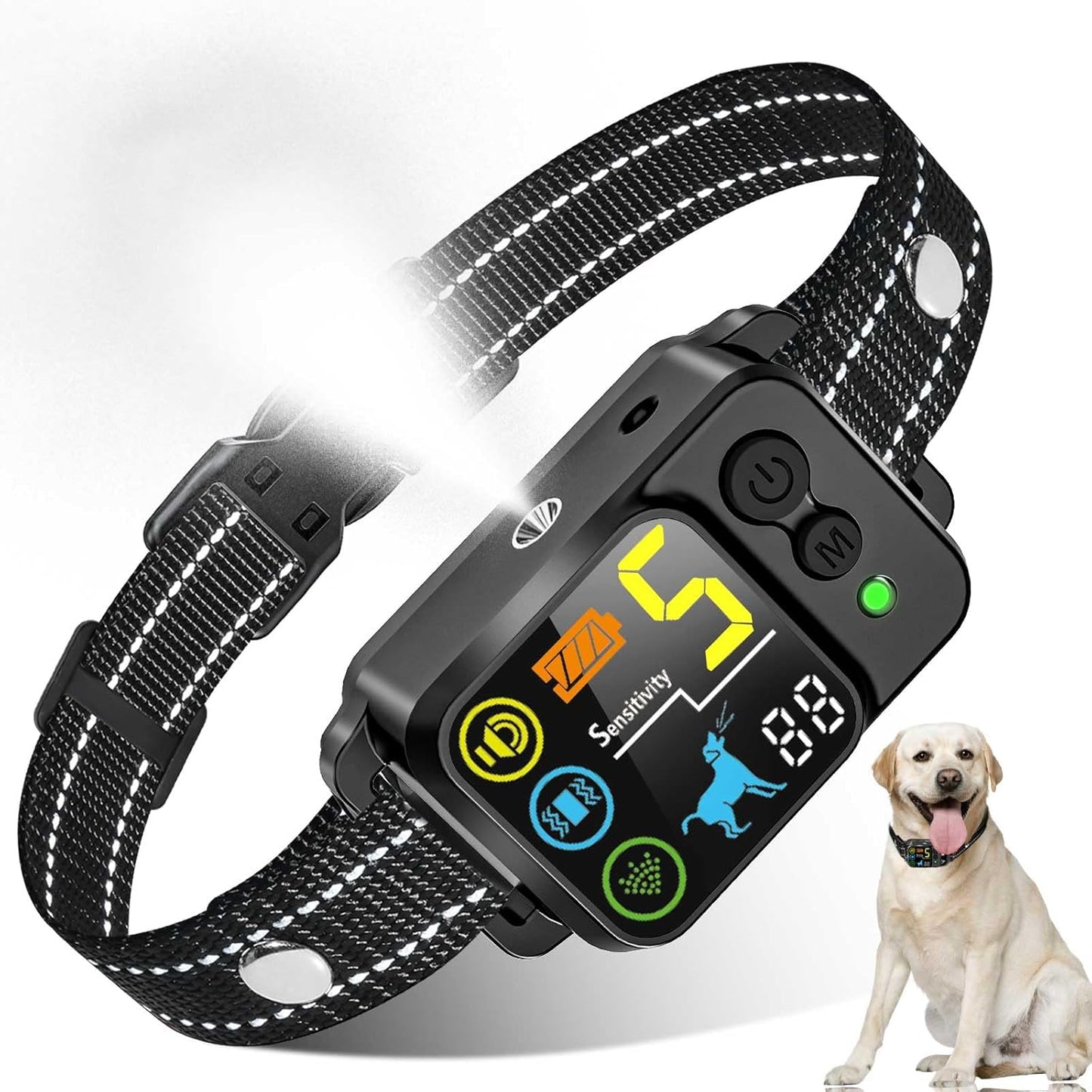 Citronella Bark Dog Collar with Adjustable Sensitivity and Modes