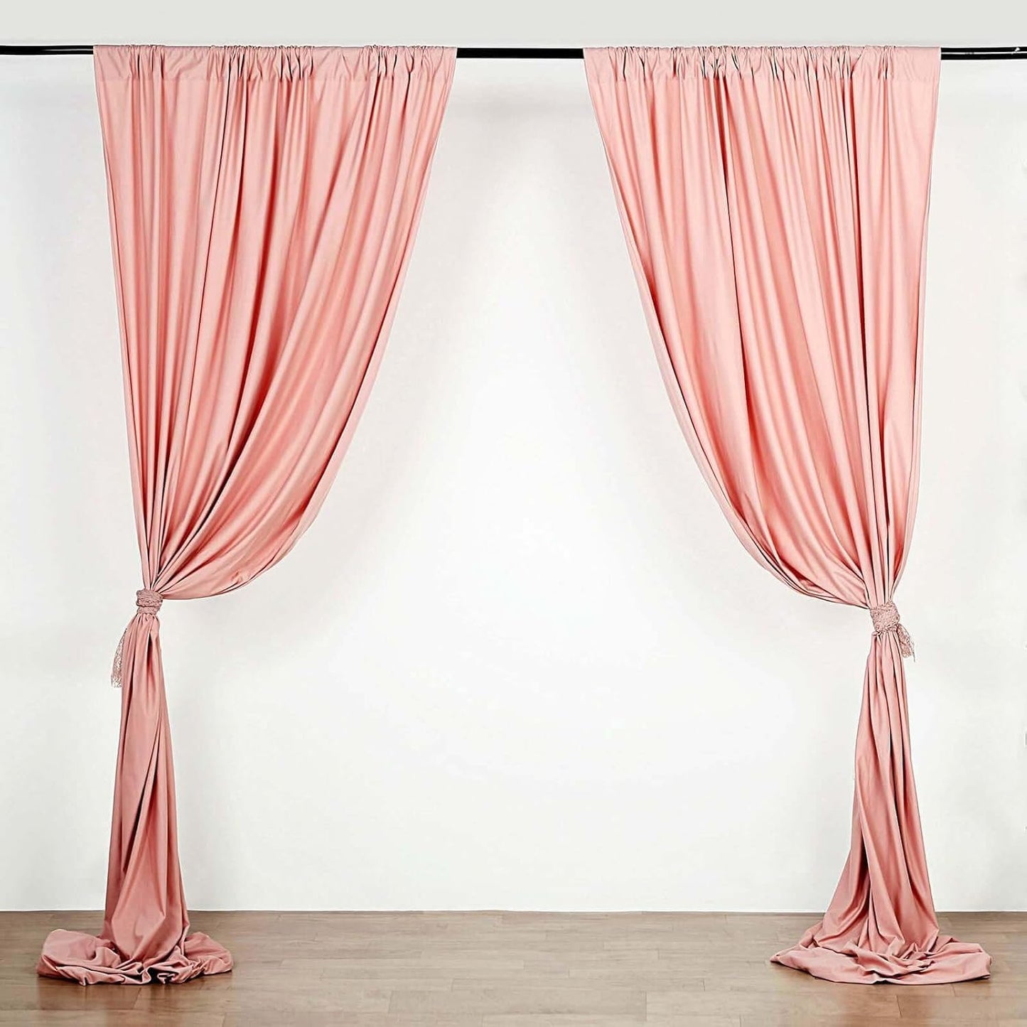 Dusty Rose Fire Retardant Scuba Polyester Curtain Backdrops
