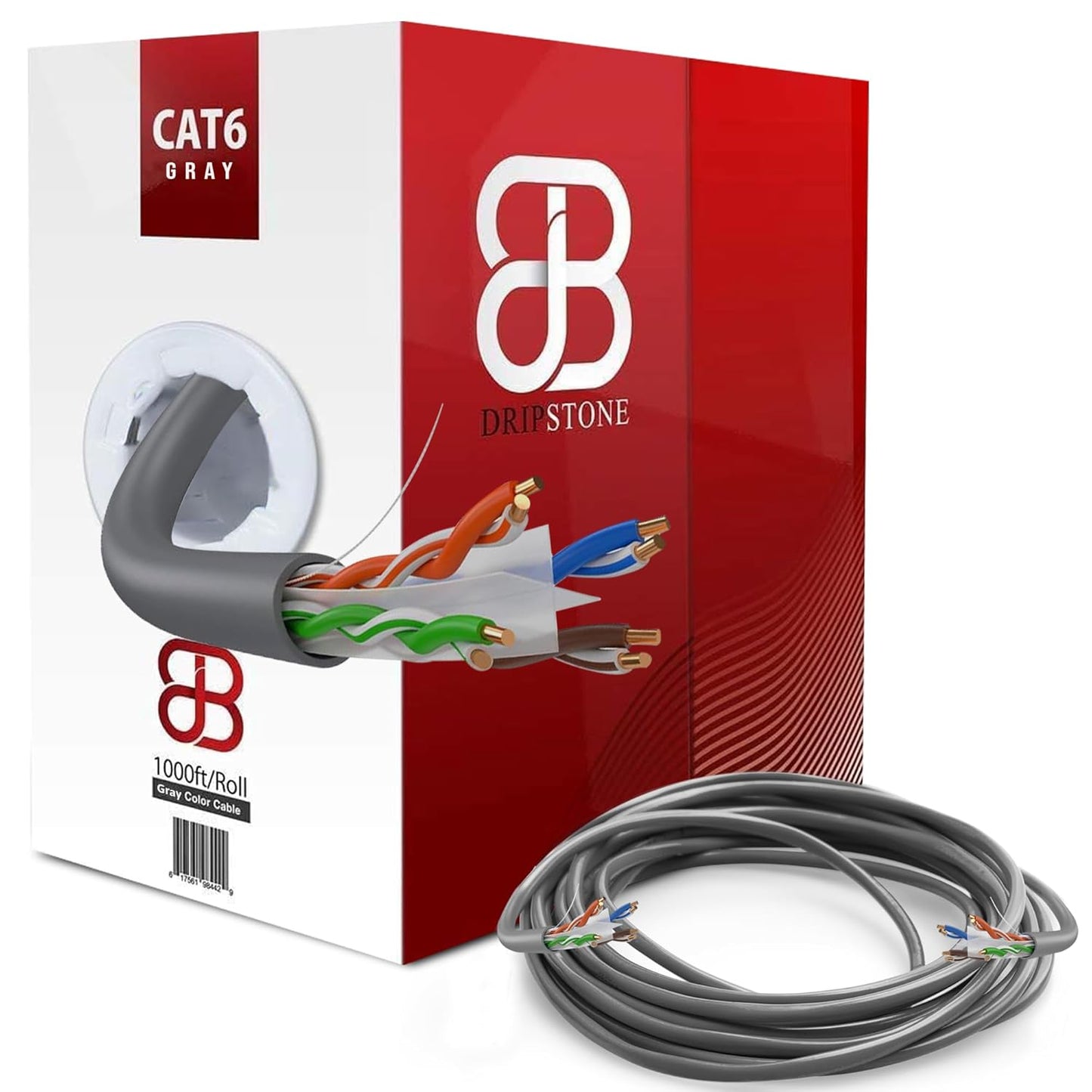 Dripstone CAT6 Ethernet Cable 1000ft for High-Speed Connectivity