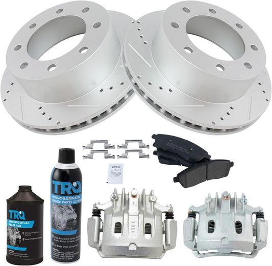 TRQ Rear Brake Pad & Rotor Kit for 2000-2005 Ford Vehicles