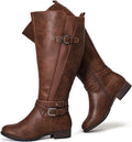 Women's Fashionable Knee High Boots with Extra Wide Fit
