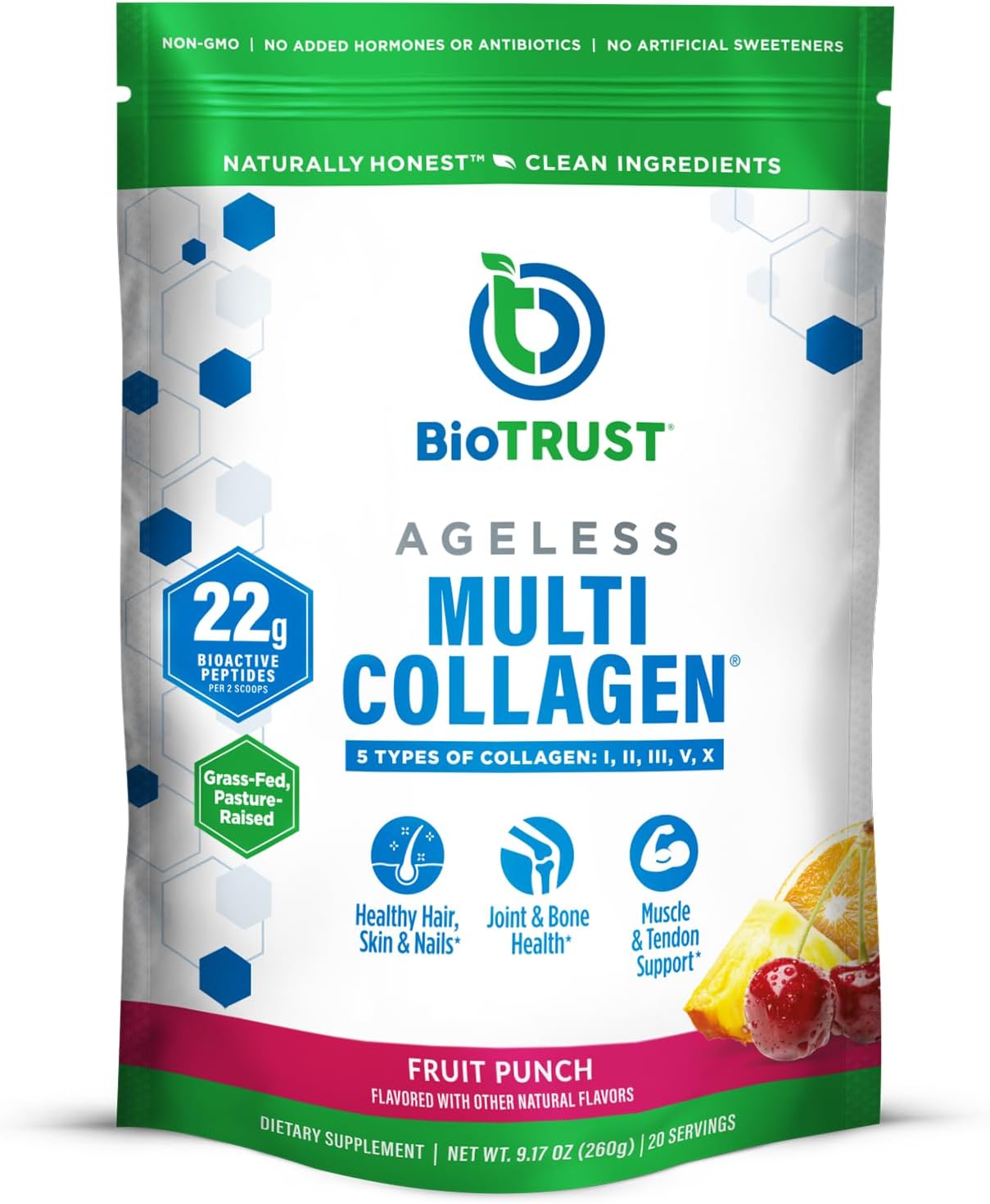 Ageless Multi Collagen Peptides Powder for Healthy Aging