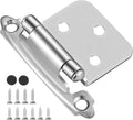 1/2in Overlay Cabinet Door Hinges 50 Pack - Satin Nickel Self Closing