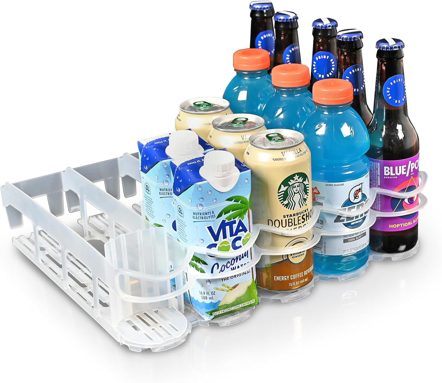 Fridge-Plus Drink Organizer for Refrigerator Storage - Easy Access